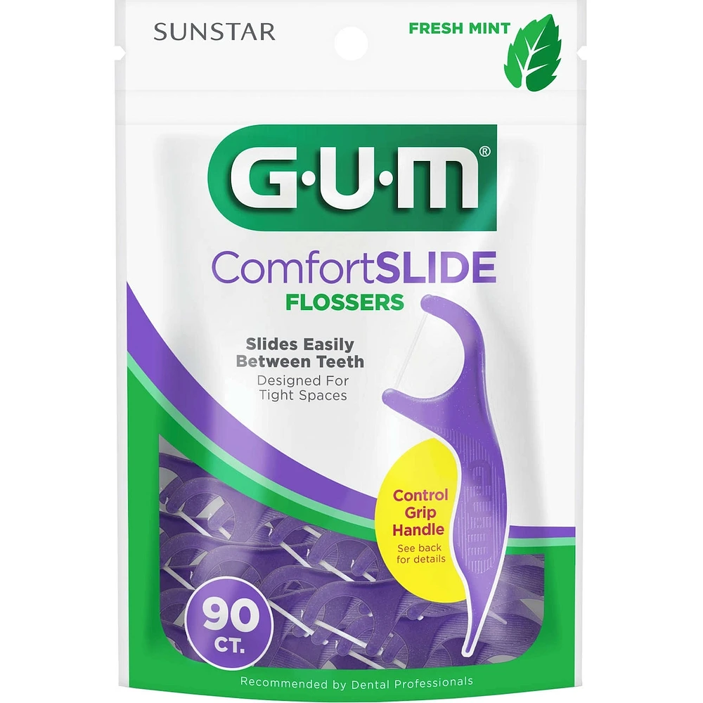 GUM Comfort Slide Flossers, Mint - 90ct