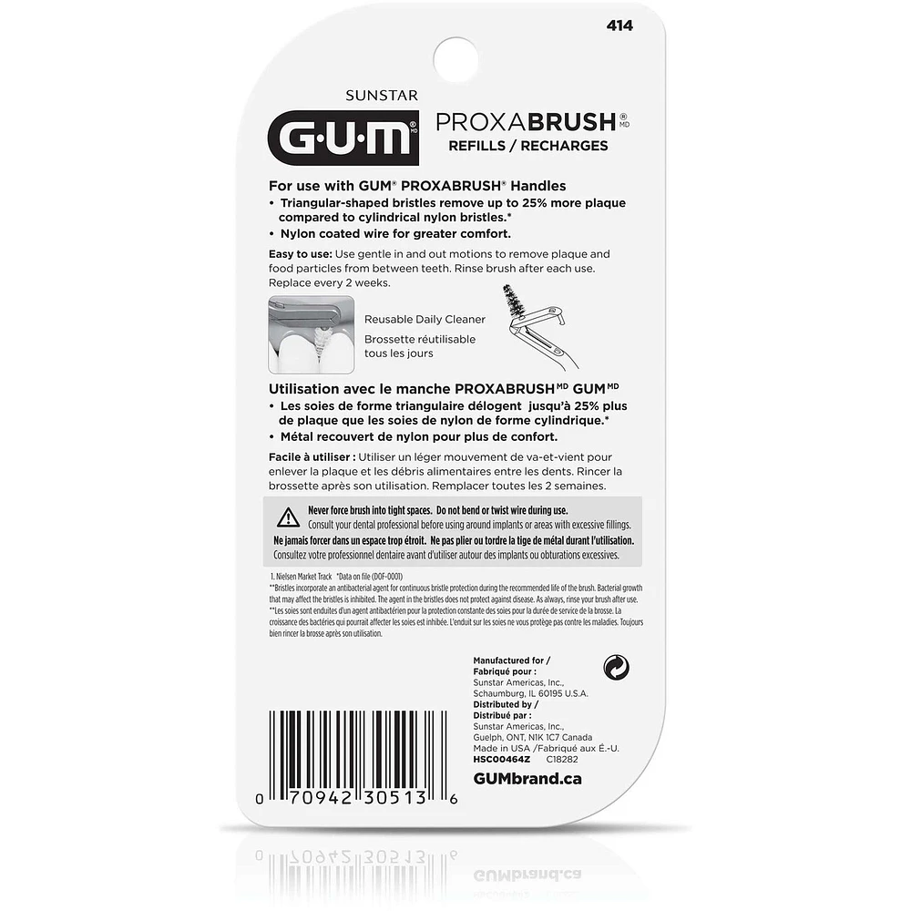 GUM Proxabrush  Interdental Refills, Tight - 10ct