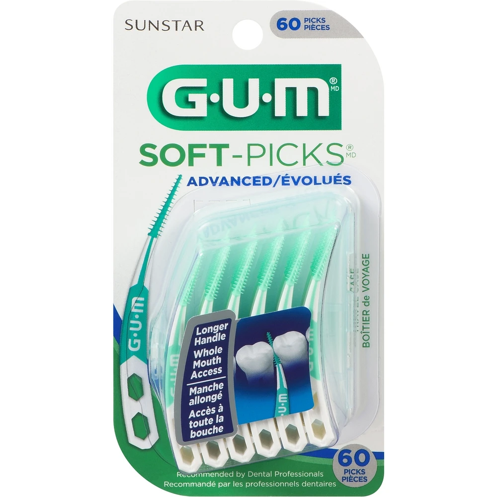 GUM Soft-Picks Advanced Dental Picks - 60ct
