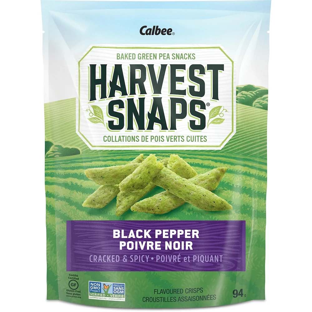 Croustilles assaisonnées de poivre noir Snapea Crisps