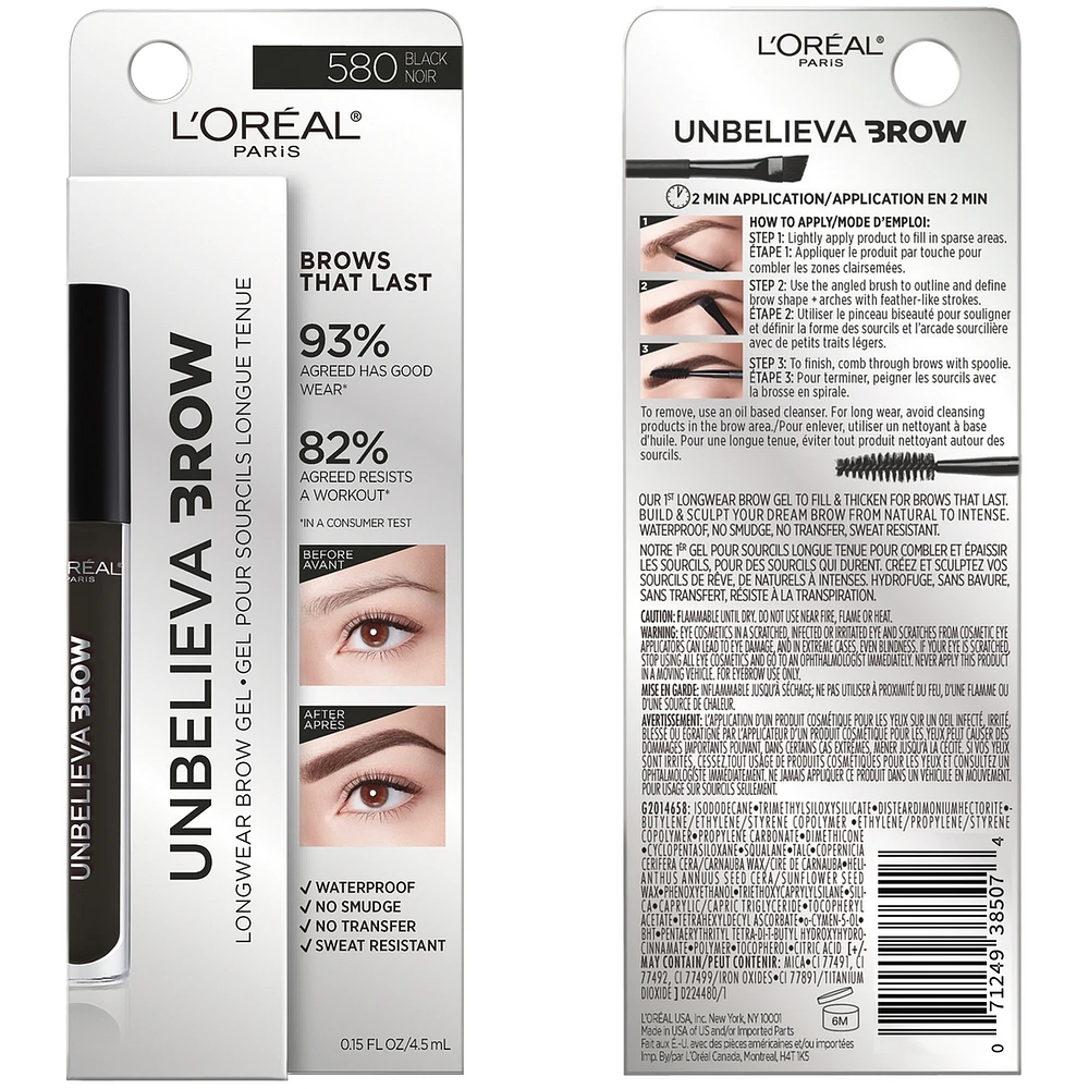 Unbelievabrow Longwear waterproof Brow gel