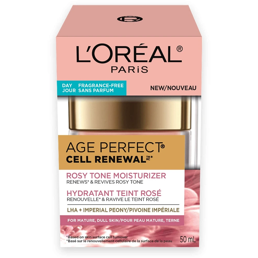 Age Perfect Rosy Tone Fragrance-Free Moisturizer, with LHA & Imperial Peony Extract