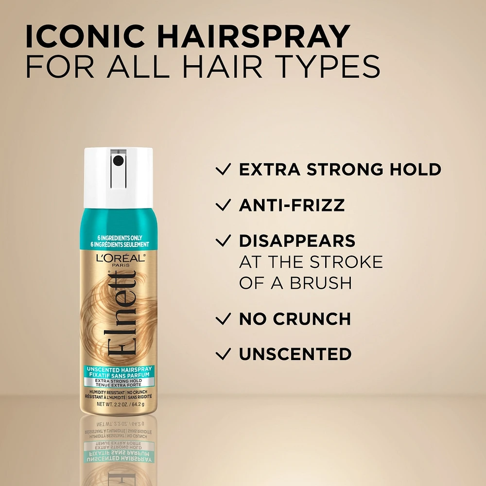 Extra Strong Hold Hairspray, Elnett Satin Unscented, Travel Size
