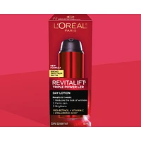 Anti-Aging Day Lotion SPF 30 with Pro-Retinol, Vitamin C + Hyaluronic Acid, Revitalift Triple Power LZR