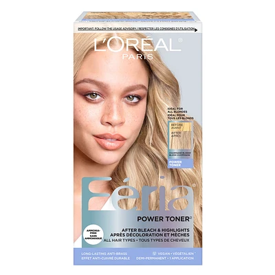 Power hair Toner Long Lasting Anti brass for blonde hair, bleached highlights, Reduce brassiness all types and textures