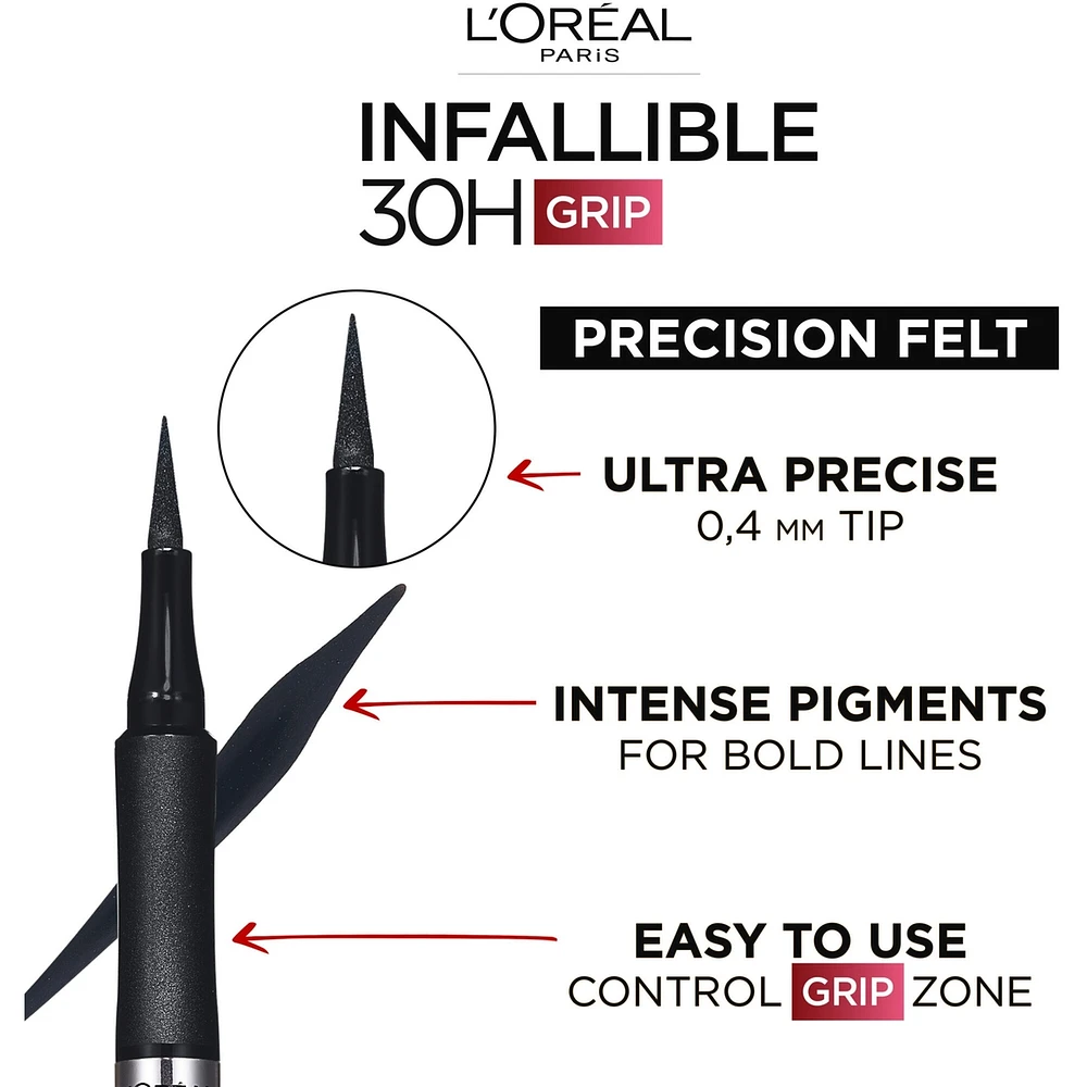 Infallible Grip Precision Felt Eyeliner, Smudge Resistant