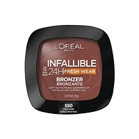 L'Oreal Paris Infallible Up to 24H Fresh Wear Soft Matte Longwear Bronzer. Waterproof, heatproof, transfer, humidity and sweatproof, Medium, 0.31 oz