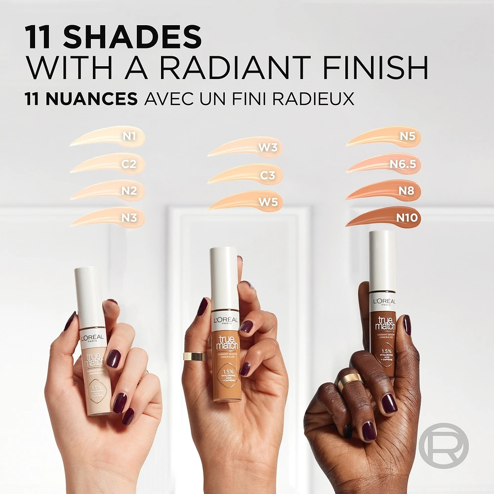 L'Oreal Paris True Match Radiant Serum Concealer with Hyaluronic Acid & Caffeine