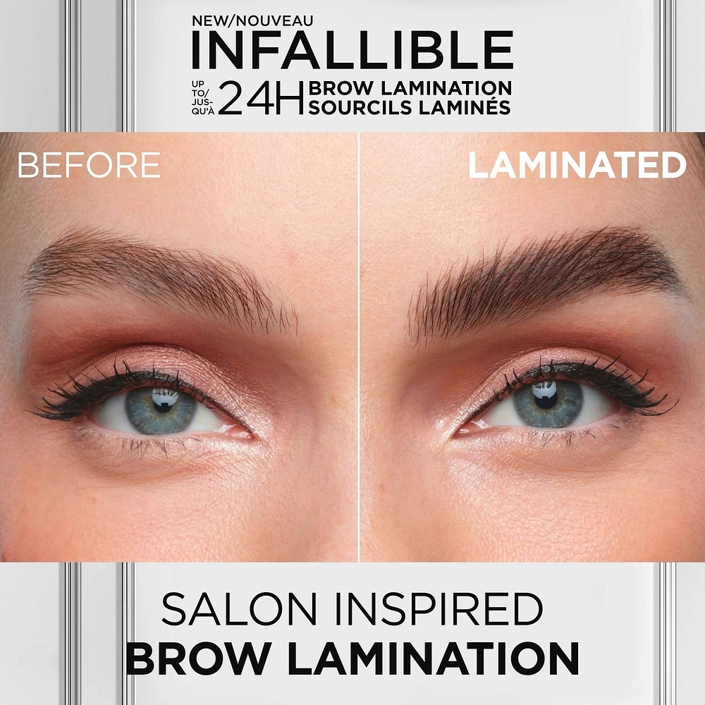 Infallible 24H Brow Lamination, Transparent Eyebrow Gel