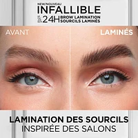 Infallible 24H Brow Lamination, Transparent Eyebrow Gel