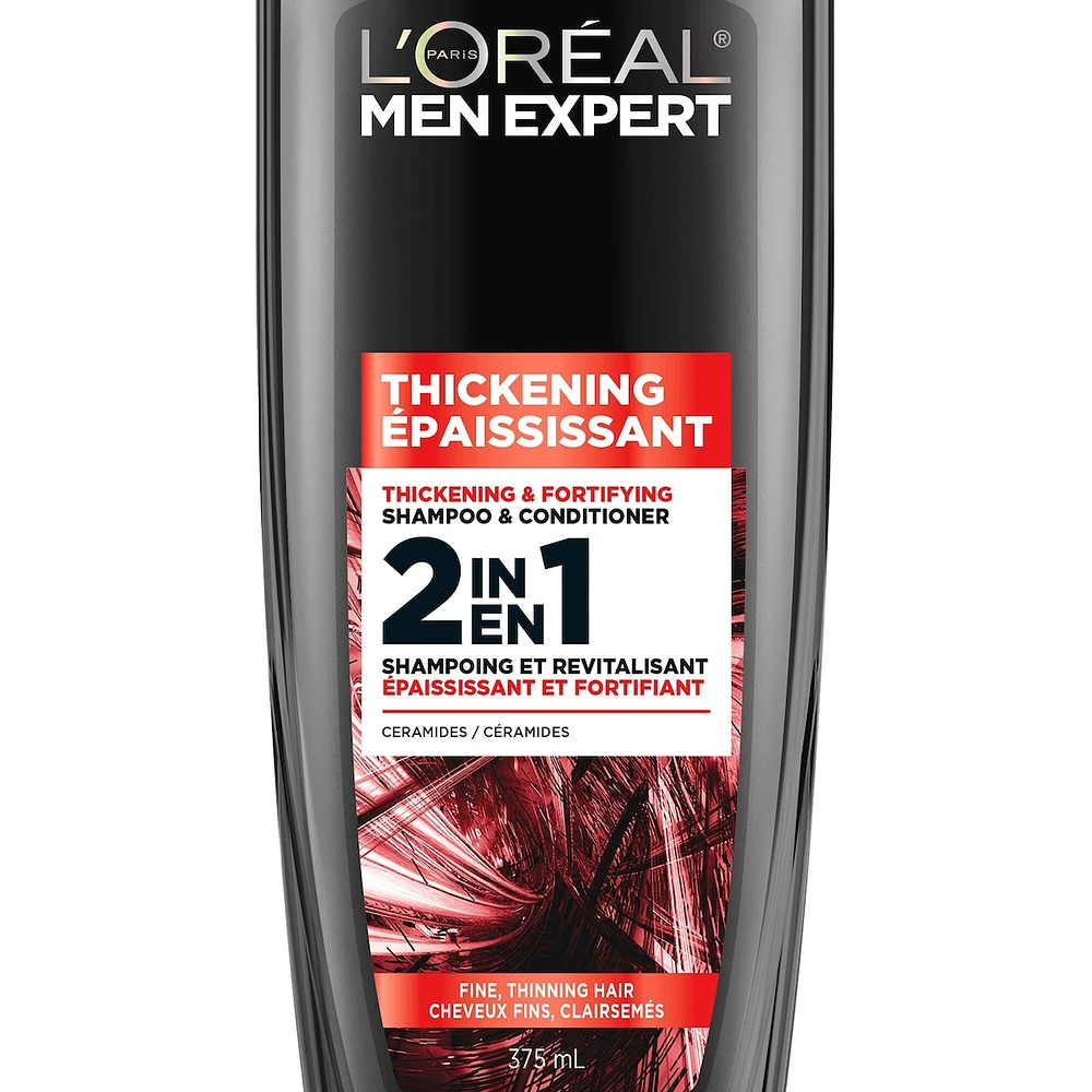 Men Expert Thickening 2-in-1 Shampoo, 375ml