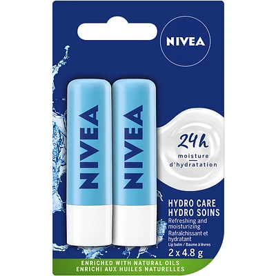NIVEA Hydro Care Lip Balm (2x4.8g)