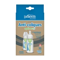 4oz/120ml Options+ GLASS Narrow Bottle 2pk