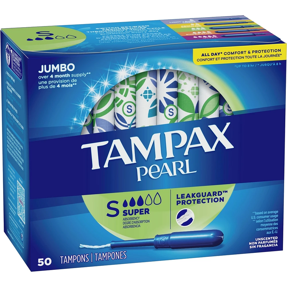 Pearl Tampons Super Absorbency