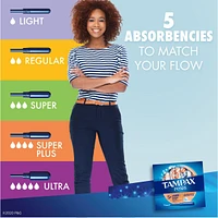 Tampax Pearl Tampons Super Plus Absorbency with LeakGuard Braid, Unscented, 36 Count