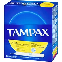 Tampax Cardboard Applicator Tampons Regular Absorbency, Unscented, 20 Count