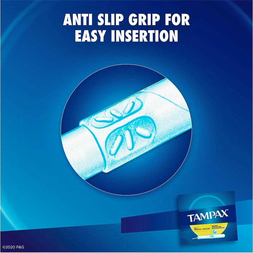 Tampax Cardboard Applicator Tampons Regular Absorbency, Unscented, 20 Count