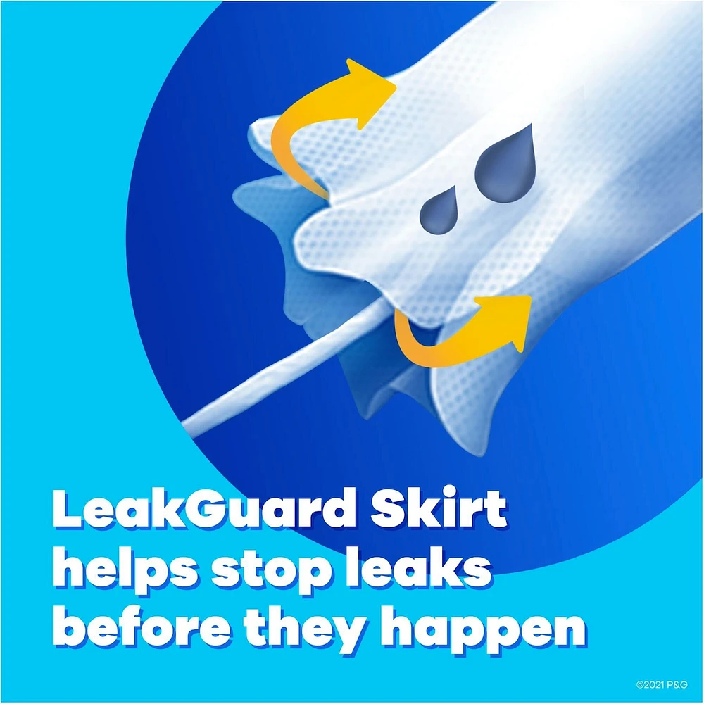 Tampax Cardboard Tampons Super Absorbency, Anti-Slip Grip, LeakGuard Skirt, Unscented, 40 Count