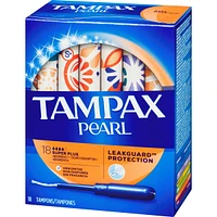 Pearl Tampons Super Plus Absorbency, 18 Count