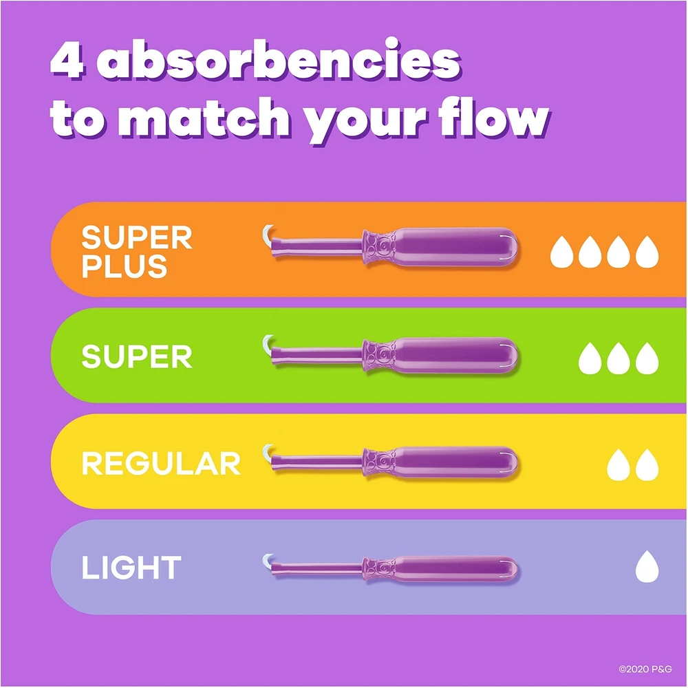 Radiant Tampons with LeakGuard Braid, Super Plus Absorbency