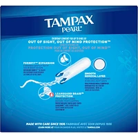 Tampax Pearl Tampons, Regular/Super/Super Plus Absorbency with LeakGuard Braid, Triple Pack, Unscented, 34 Count