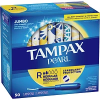 Tampons Pearl, degré d’absorption régulier, 50 tampons