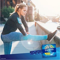 Tampax Pearl Tampons, Regular/Super Absorbency with LeakGuard Braid, Duo Pack, Unscented, 34 Count