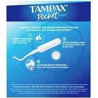 Pocket Pearl Tampons Super Absorbency with LeakGuard Braid, Unscented