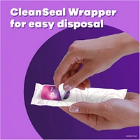 Radiant Tampons Regular Absorbency with BPA-Free Plastic Applicator and LeakGuard Braid, Unscented, 14 Count