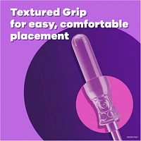 Radiant Tampons Regular Absorbency with BPA-Free Plastic Applicator and LeakGuard Braid, Unscented, 14 Count