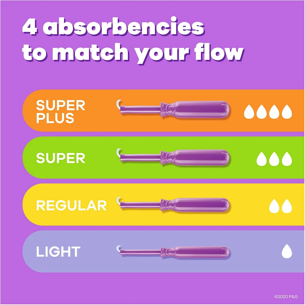 Radiant Tampons Trio Pack Regular/Super/Plus Absorbency, Unscented