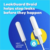 Pearl Tampons, with LeakGuard Braid, Ultra Absorbency, Unscented