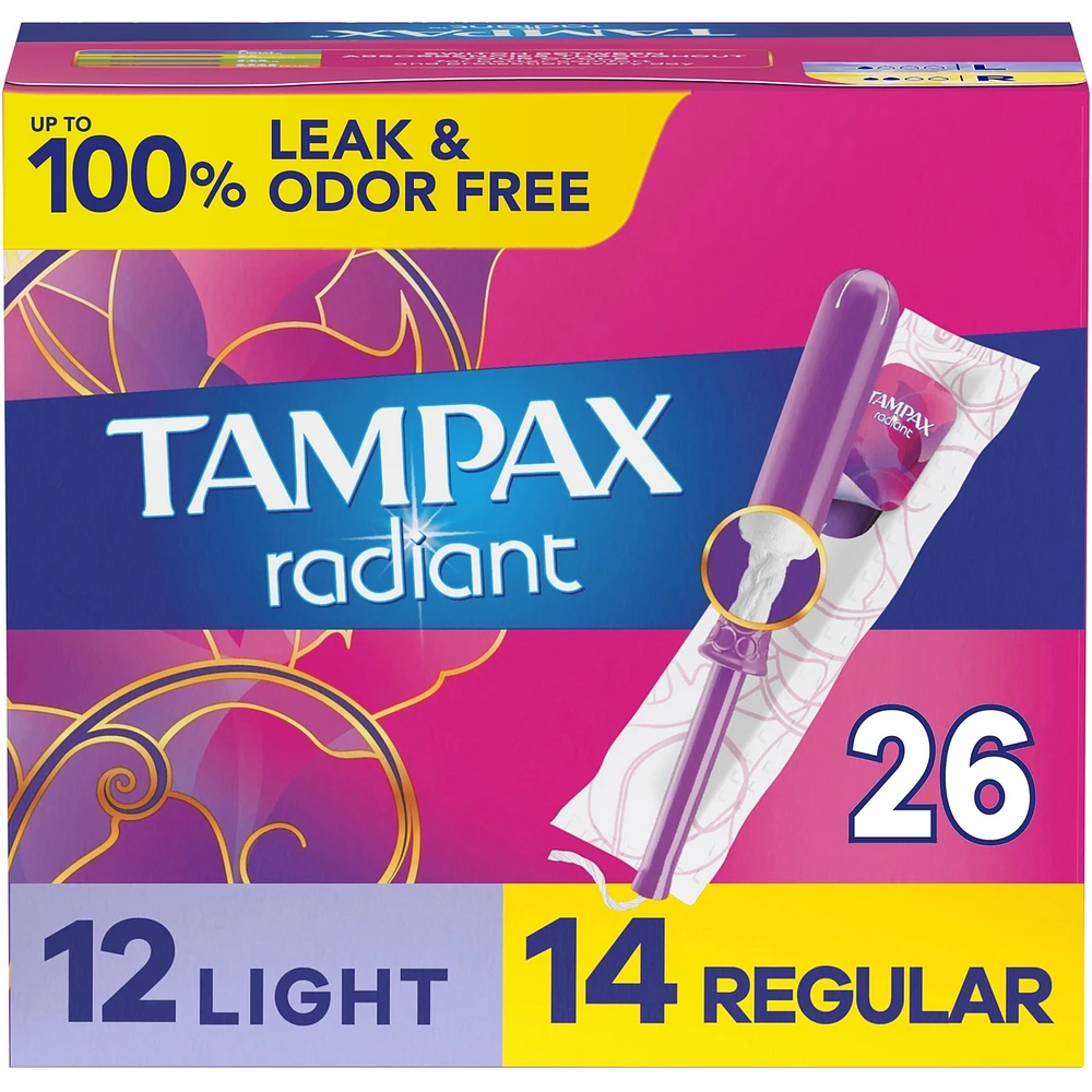 Radiant Tampons Trio Pack Regular/Super/Plus Absorbency, Unscented