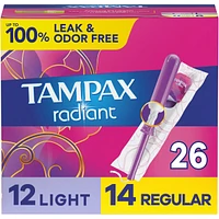 Radiant Tampons Trio Pack Regular/Super/Plus Absorbency, Unscented