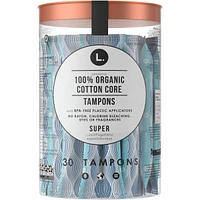 Organic Cotton Tampons - Super 30 Count
