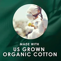 Ultra Thin Pads for Women, Super Absorbency, Organic Cotton Top Layer, Unscented Pads with Wings