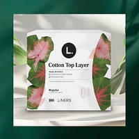 Ultra Thin Liners for Women, Regular Coverage, Cotton Top Layer, Unscented Pantiliners