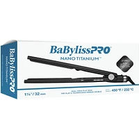 BaBylissPRO® Nano Titanium™ fer plat ionique double de 1-1/4 po (Noir)