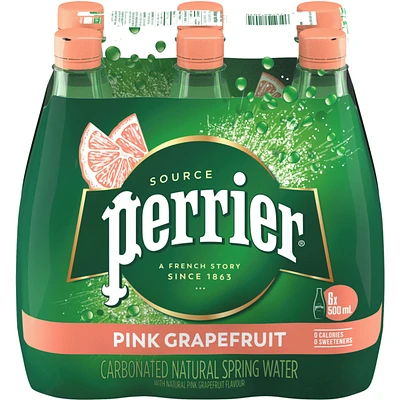 Carbonated Natural Spring Water With Natural Pink Grapefruit Flavour