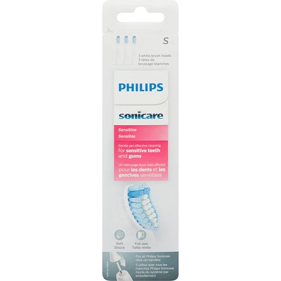 Sensitive Replacement Brush Heads, 3 Pack, HX6053/64