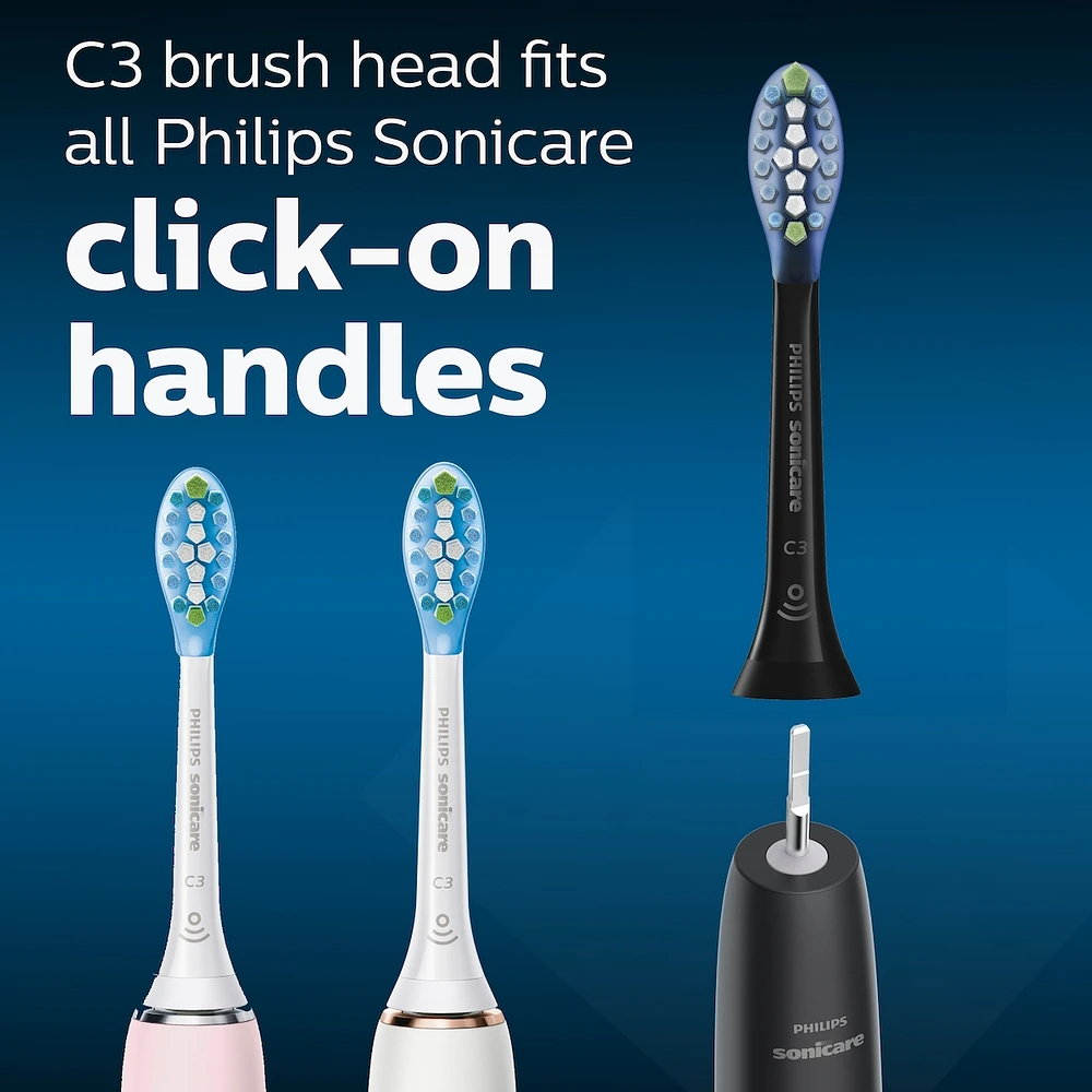 Premium Plaque Control RFID Replacement Brush Heads, 2 Pack