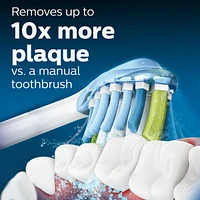 Têtes de brosse de rechange pour contrôle de la plaque Philips Sonicare Premium avec puce RFID, blanc, emballage de 2, HX9042/65