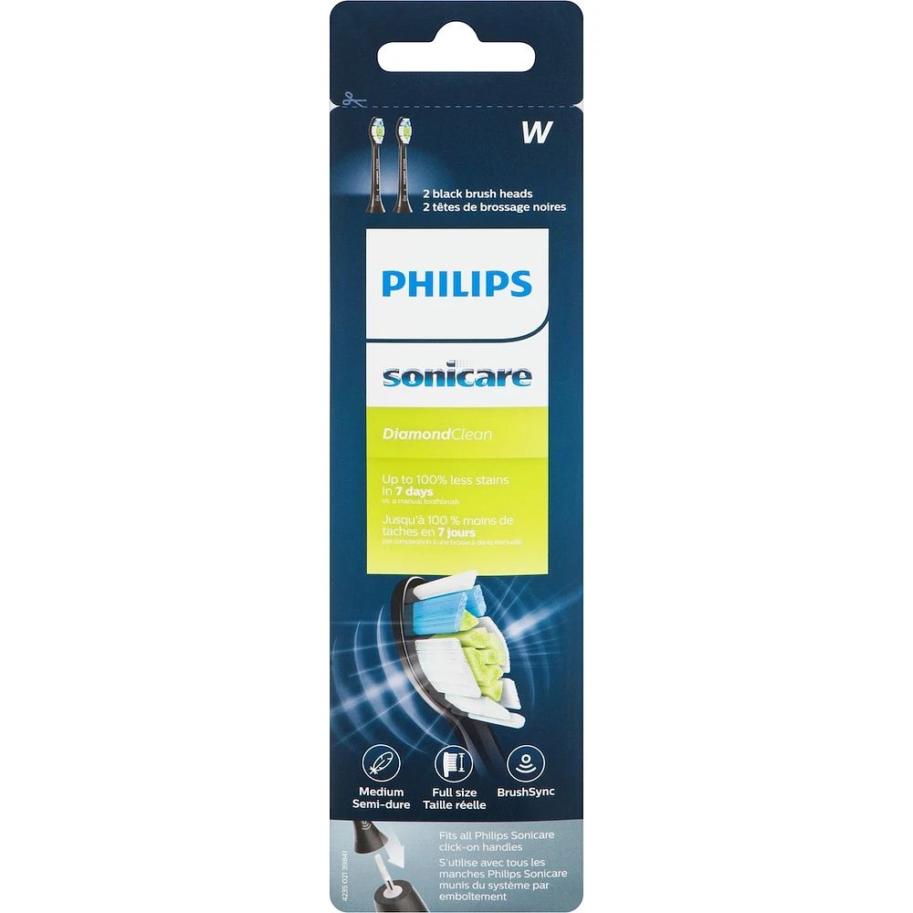DiamondClean Replacement Brush Heads, 2 Pack