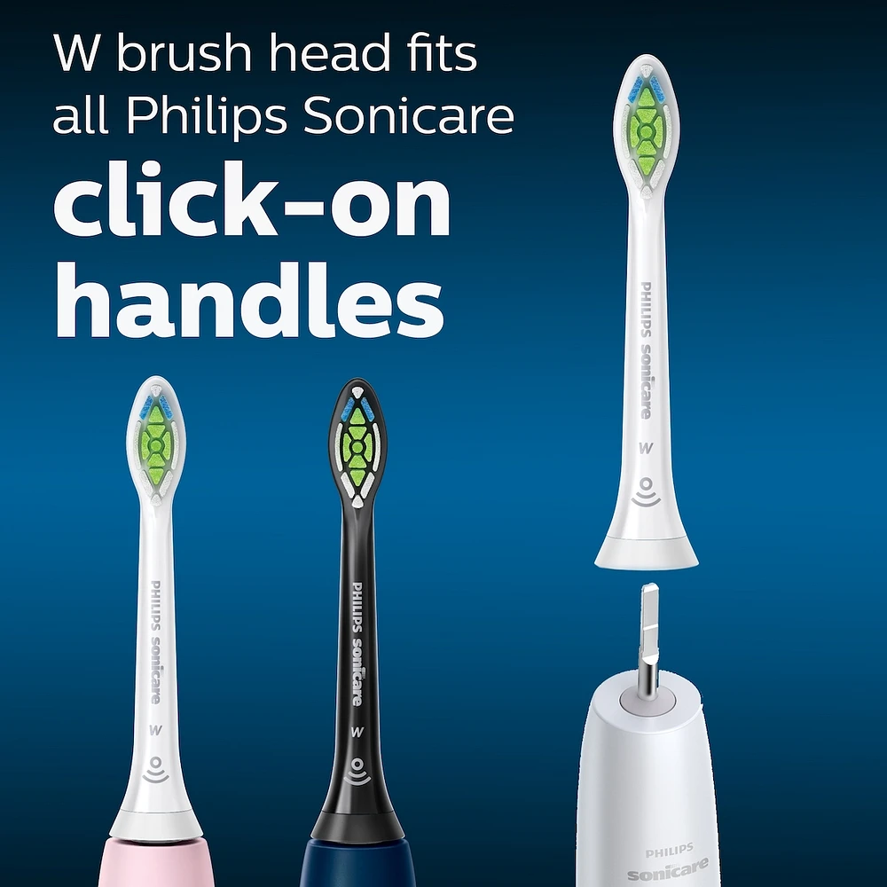 Têtes de brosse de rechange Philips Sonicare DiamondClean, blanc, emballage de 2, HX6062/92