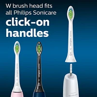 Têtes de brosse de rechange Philips Sonicare DiamondClean, blanc, emballage de 2, HX6062/92