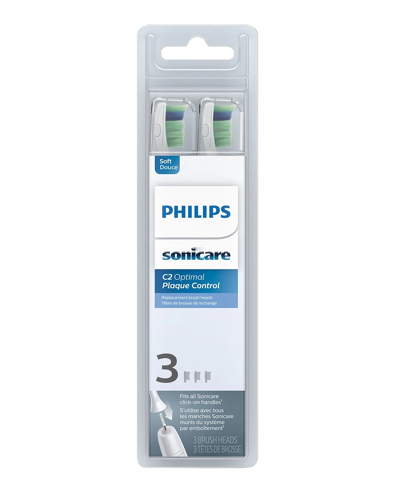 Optimal Plaque Control Replacement Brush Heads, 3 pack, HX9023/92