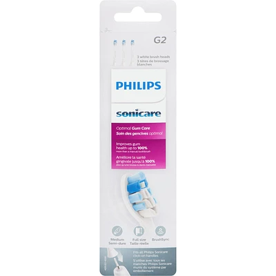 Optimal Gum Care Replacement Brush Heads, 3 pack, HX9033/65