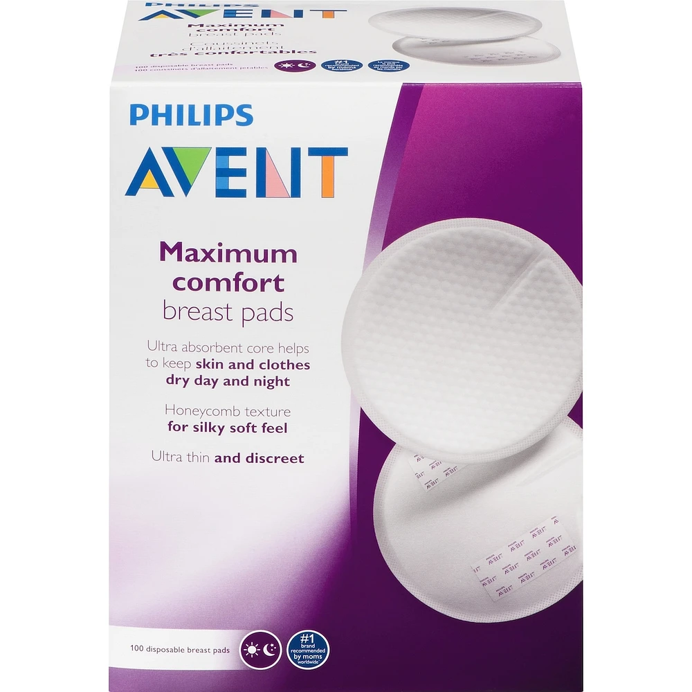 Avent Maximum Comfort Disposable Breast Pads 100ct, SCF254/13