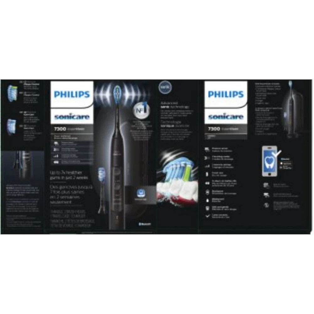 ExpertClean 7300, Rechargeable electric toothbrush, Black HX9610/17