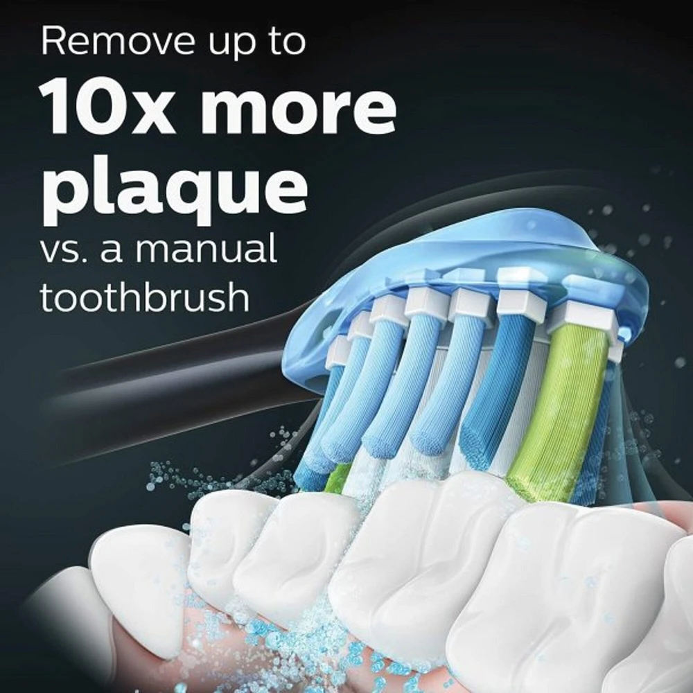 ExpertClean 7300, Rechargeable electric toothbrush, Black HX9610/17
